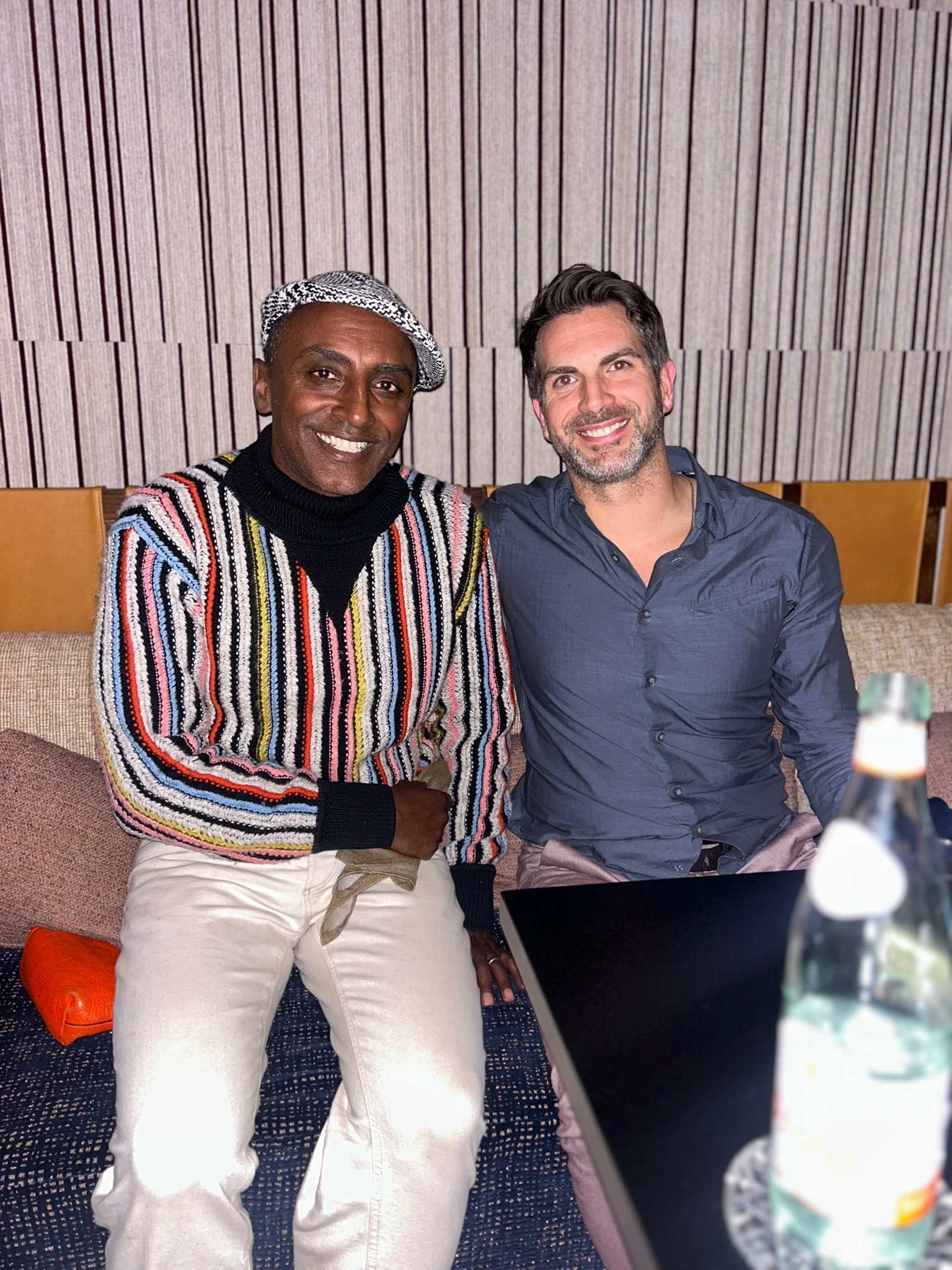 Derek Finocchiaro with Marcus Samuelsson