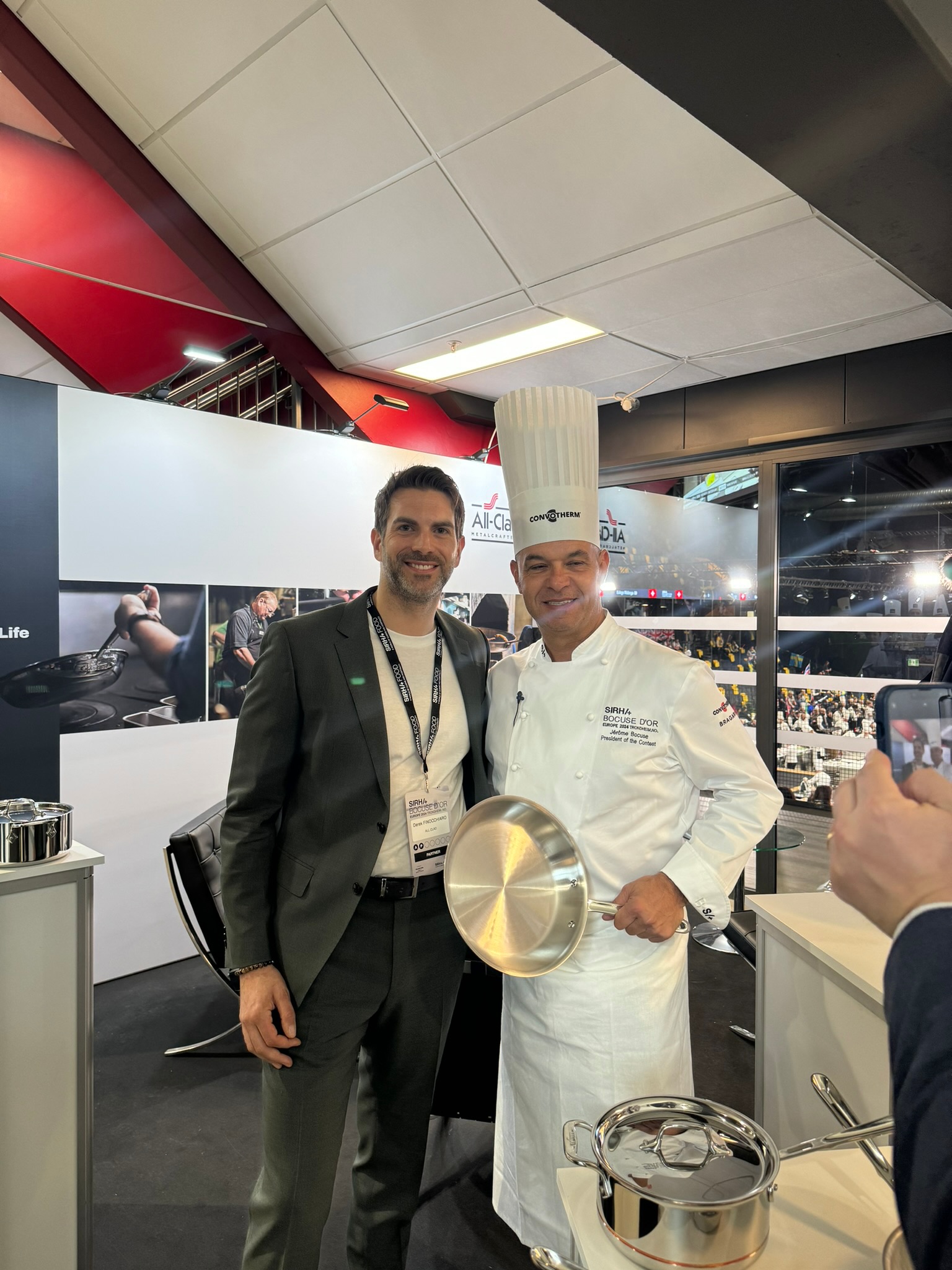 Derek Finocchiaro with Jérôme Bocuse, President of the Bocuse D'Or